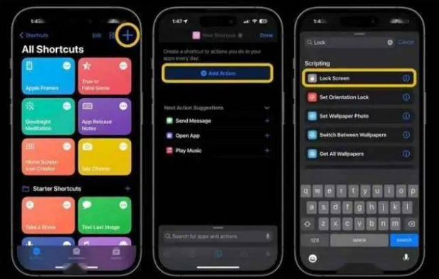 泰兴苹果14锁屏维修店分享iPhone14升级iOS16.4后如何创建锁屏快捷方式 