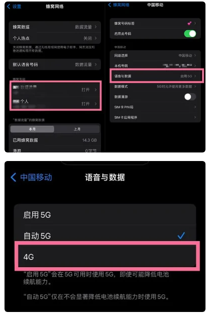 泰兴苹果手机维修分享iPhone14如何切换4G/5G? iPhone14 5G网络切换方法 