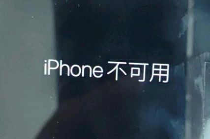 泰兴苹果服务网点分享锁屏界面显示“iPhone 不可用”如何解决 