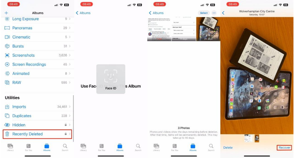 泰兴苹果14维修分享 iPhone14 上恢复已删除的照片 