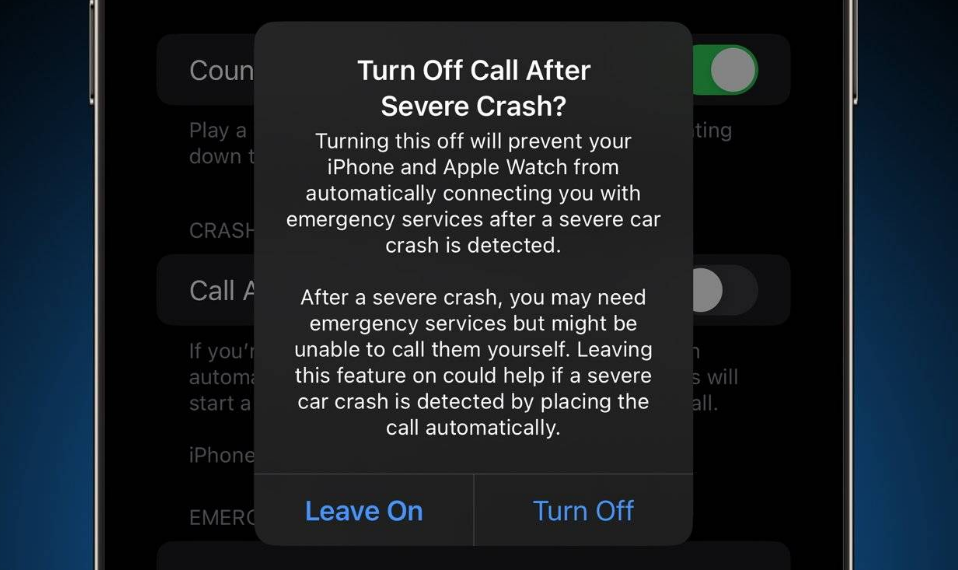 泰兴苹果14维修分享 iPhone 14 和 Apple Watch 上关闭崩溃检测 